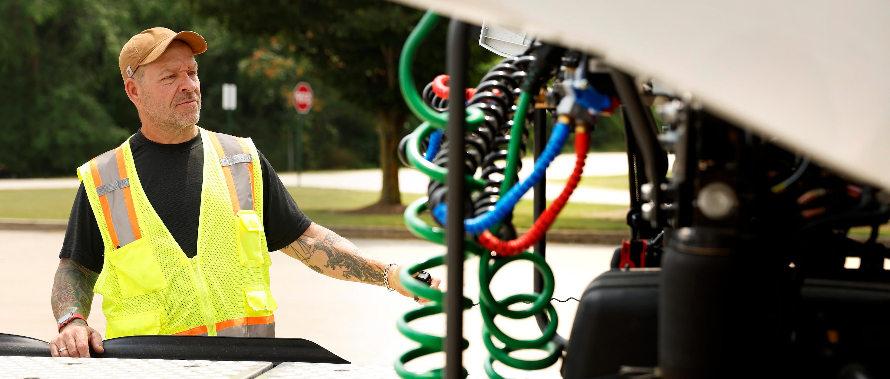 Safety inspection of a truck